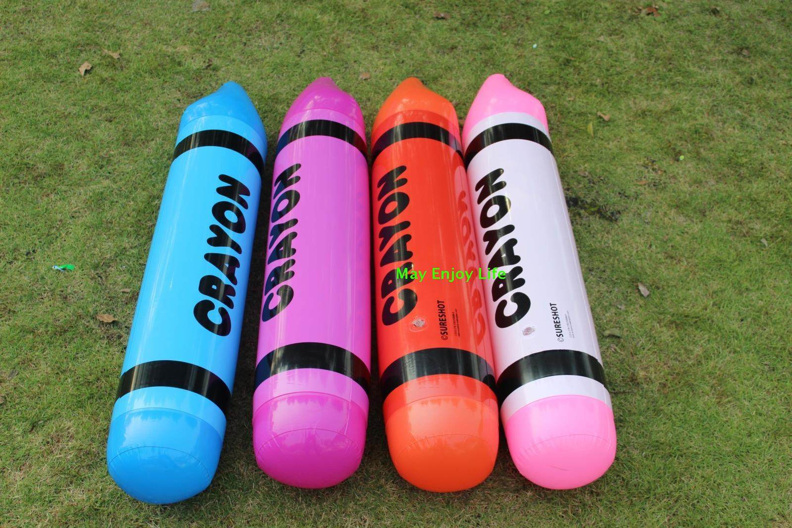 New Products 4 Fun Plastic Inflatable Pencil Craypen Mall Entertainment Props Kindergarten Parent-child Game Toys