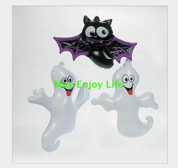 Plastic inflatable activity props creative tricky toy bar decorated ghost Halloween gift bat ghost