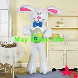 Надувной пластиковый кролик из ПВХ, 1м, белый кролик, наряжаться