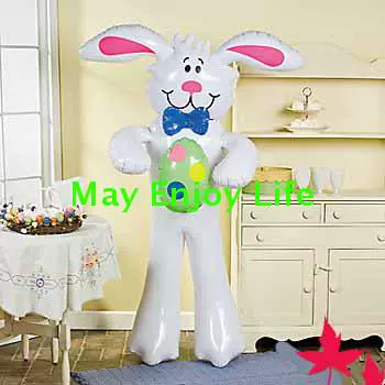 Надувной пластиковый кролик из ПВХ, 1м, белый кролик, наряжаться
