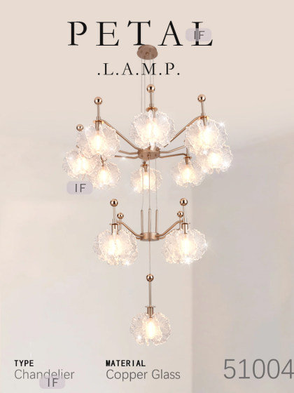 French Eran Chen Staircase Designer House Living Room Hollow Large Chandelier Loft Duplex Hollow Chandelier