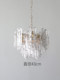 Italian Capiz Heart American-Style Chandelier French Mid-Century Style Dining Room Lamp Ice Cube Retro Bedroom Chandelier