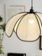 Japanese-Style Gio Ponti Room Designer French Wabi-Sabi Style Petal Rattan Chandelier for Living Room, Dining Room, and Bedroom