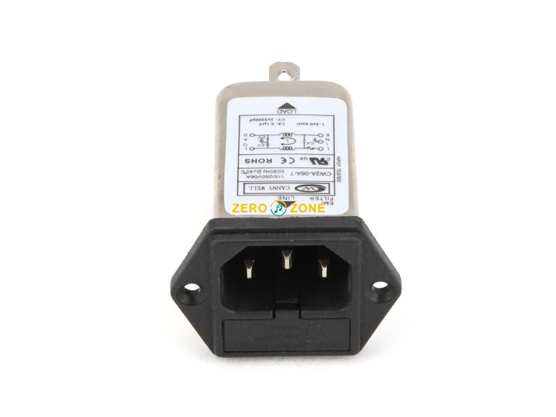 Zelo-EMI power filter 220V single insurance CW2A 6A-T socket type