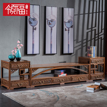 Li Fu Chicken Wing Wood New Chinese TV cabinet Living room combined with redwood furniture cabinet bedroom all solid wood audio and audio - hearing cabinet