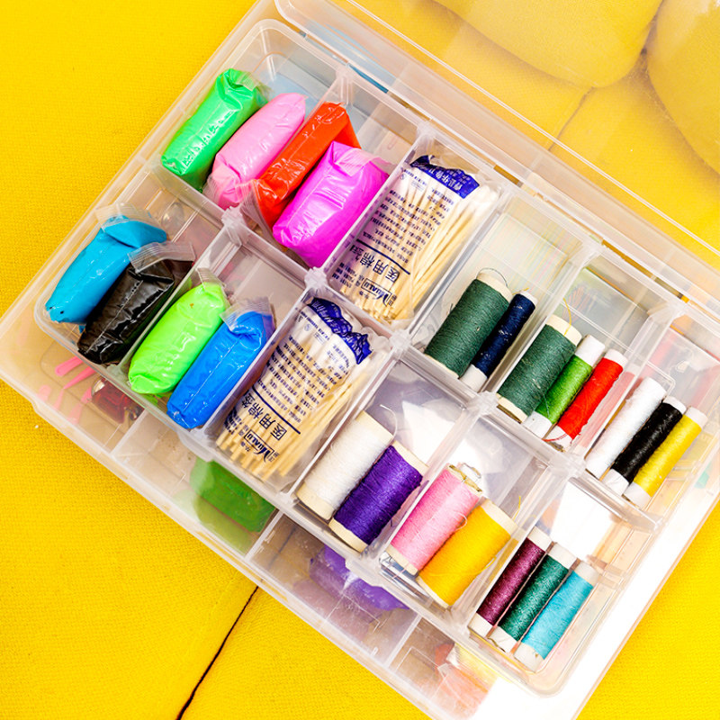 Desktop Storage Box Large Capacity Kit Transparent Plastic Polygg Split G Le High Classification Rectangular Parts Box