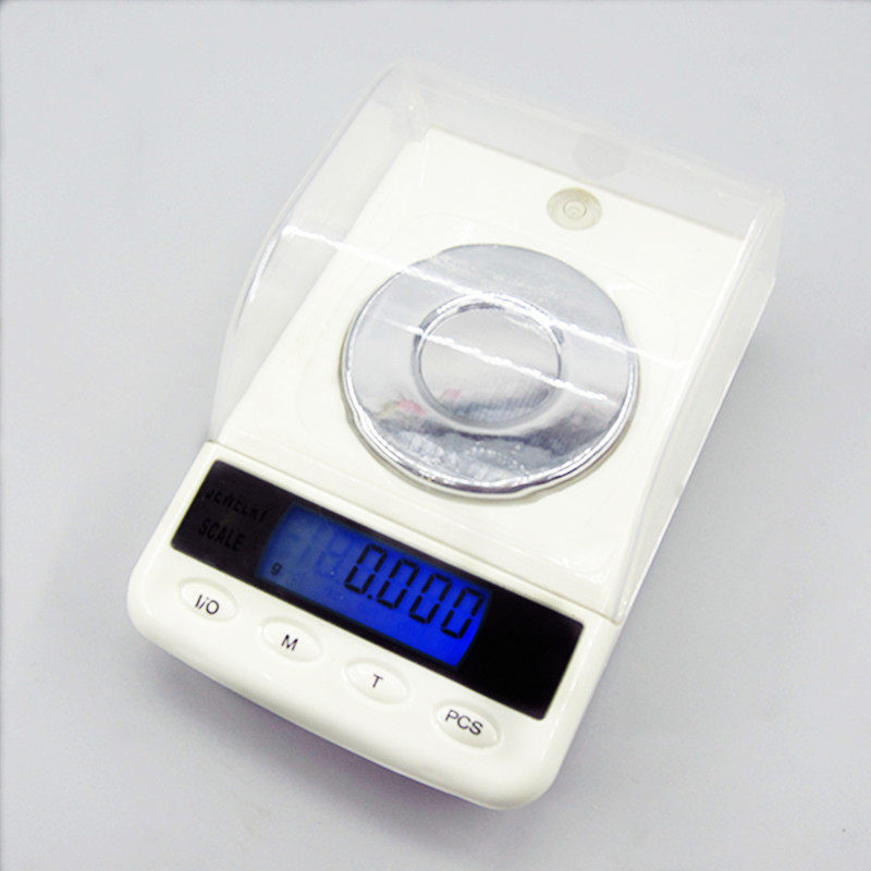 High precision experimental scales of jewelry scale electronic called 0 0001 g carat scale powder called gold powder powder scales