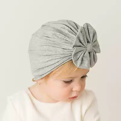 European and American cotton children's hat baby cap baby bow sunscreen hat Indian hat spring and summer face tide