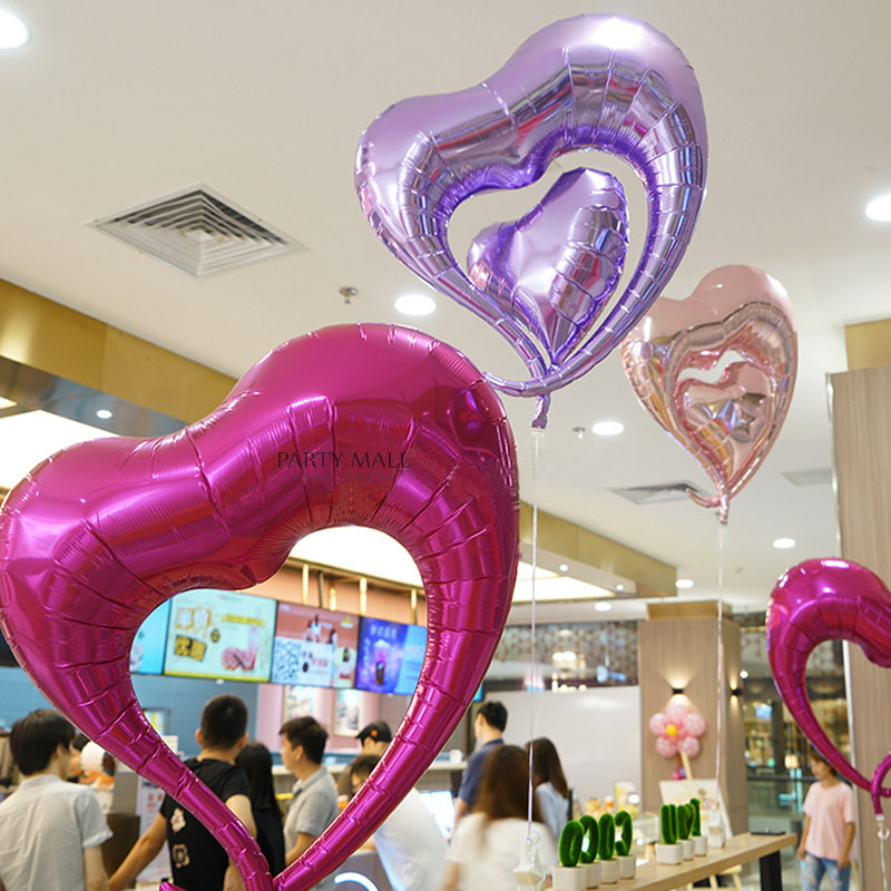Japan imported jelly color light plate elegant floating helium 14 inch 30 inch birthday arrangement hollow love balloon