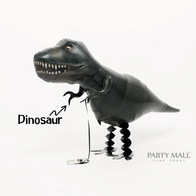 Japan imported genuine walking pet balloon walking animal stereo walking, Super Meng dinosaur aluminum foil balloon