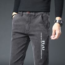 2022 Men's Summer Printed Slim Straight Pants Casual Pants Korean Style Fashion Men's Spring Autumn Thin