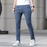 Весенние мужские осенние штаны, эластичные джинсовые джинсы, 2025 года, свободный прямой крой