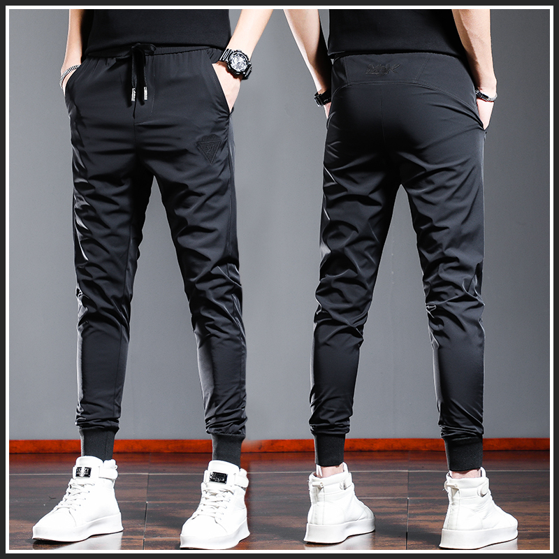 2026 New Men's Trendy Sports Pants Spring and Autumn Elastic Slim Fit Jogger Pants American Style Casual Long Pants 2026 New Men's Trendy Sports Pants Spring and Autumn Elastic Slim Fit Jogger Pants American Style Casual Long Pants