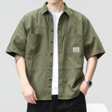 Летняя тонкая японская ретро трендовая весенняя рубашка, свободный крой