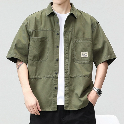 Летняя тонкая японская ретро трендовая весенняя рубашка, свободный крой