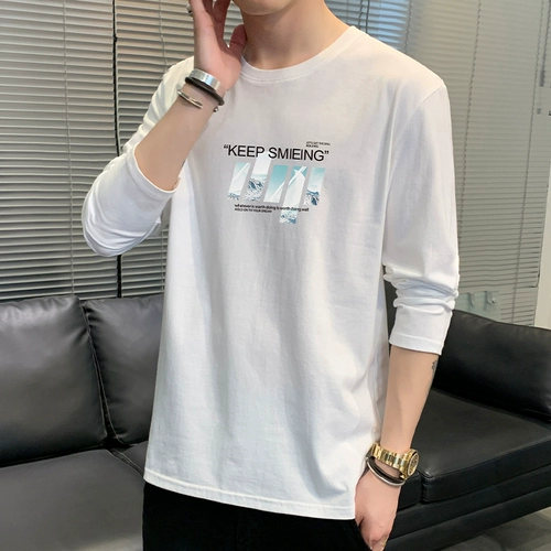 Летний тонкий трендовый хлопковый лонгслив для отдыха, оверсайз