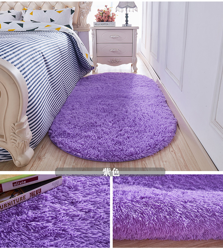 phòng khách Oval phòng ngủ cạnh giường ngủ thảm thảm cô bé kết hôn với một màu hồng phòng công chúa thảm sàn sàn mat đáng yêu - Thảm thảm 3d phòng khách