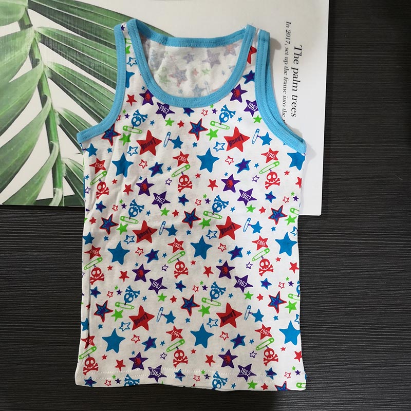 Nhật Bản nhân dân tệ đơn mùa hè childrens bông nhiều màu dễ thương vest 80-95 bãi chọn 3.