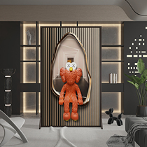 Violent bear screen partition living room mobile modern light luxury porch entry office block entry door solid wood seat screen