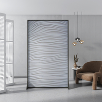 Screen partition living room modern minimalist mobile entrance door blocking office bedroom decoration custom aluminum alloy seat
