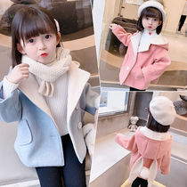 Girl Aniko Coat 2021 New Autumn Winter Clip Cotton Thickened Female Baby Han Edition Foreign Air Cute Winter Fur Coat