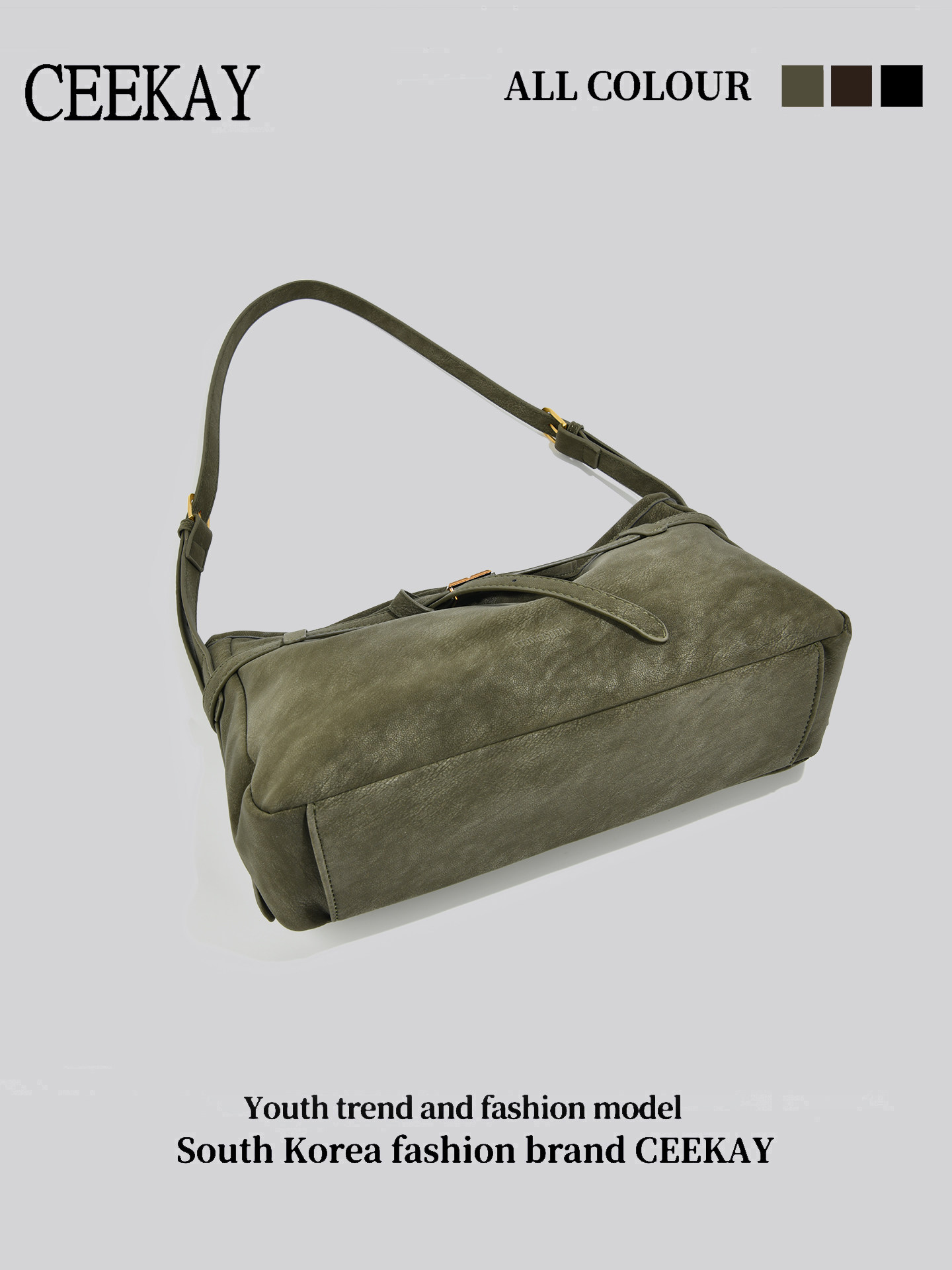 Ceekay Original Design Retro Suede Tote Bag for Women 2025 New High-End Large-Capacity Versatile Crossbody Bag