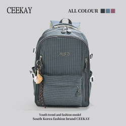 Ceekay Plaid Backpack for Men and Women, New High School and College Student School Bag, Large Capacity, Lightweight, Strong and Durable Backpack