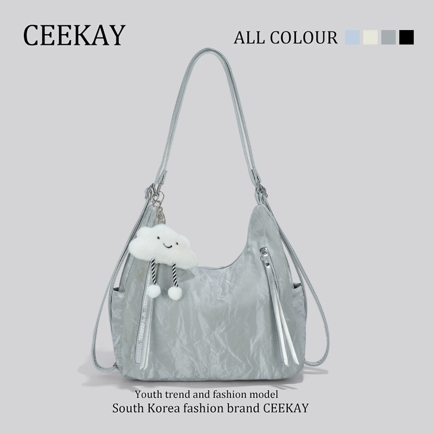 Плечевая сумка (Ceekay) 31×14×12 см, лёгкая сумка на одно плечо