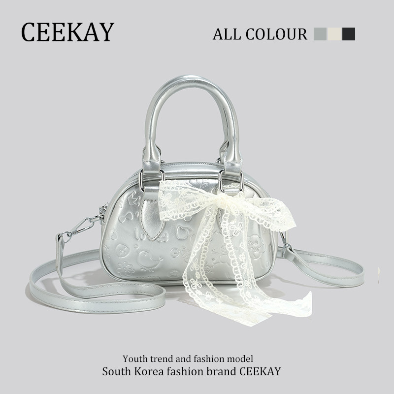 CEEKAY натуральная нишевая подушка-сумка для боулинга, высококачественная популярная маленькая сумка, женская летняя новинка 2025 года, сумка-мессенджер Изображение 1