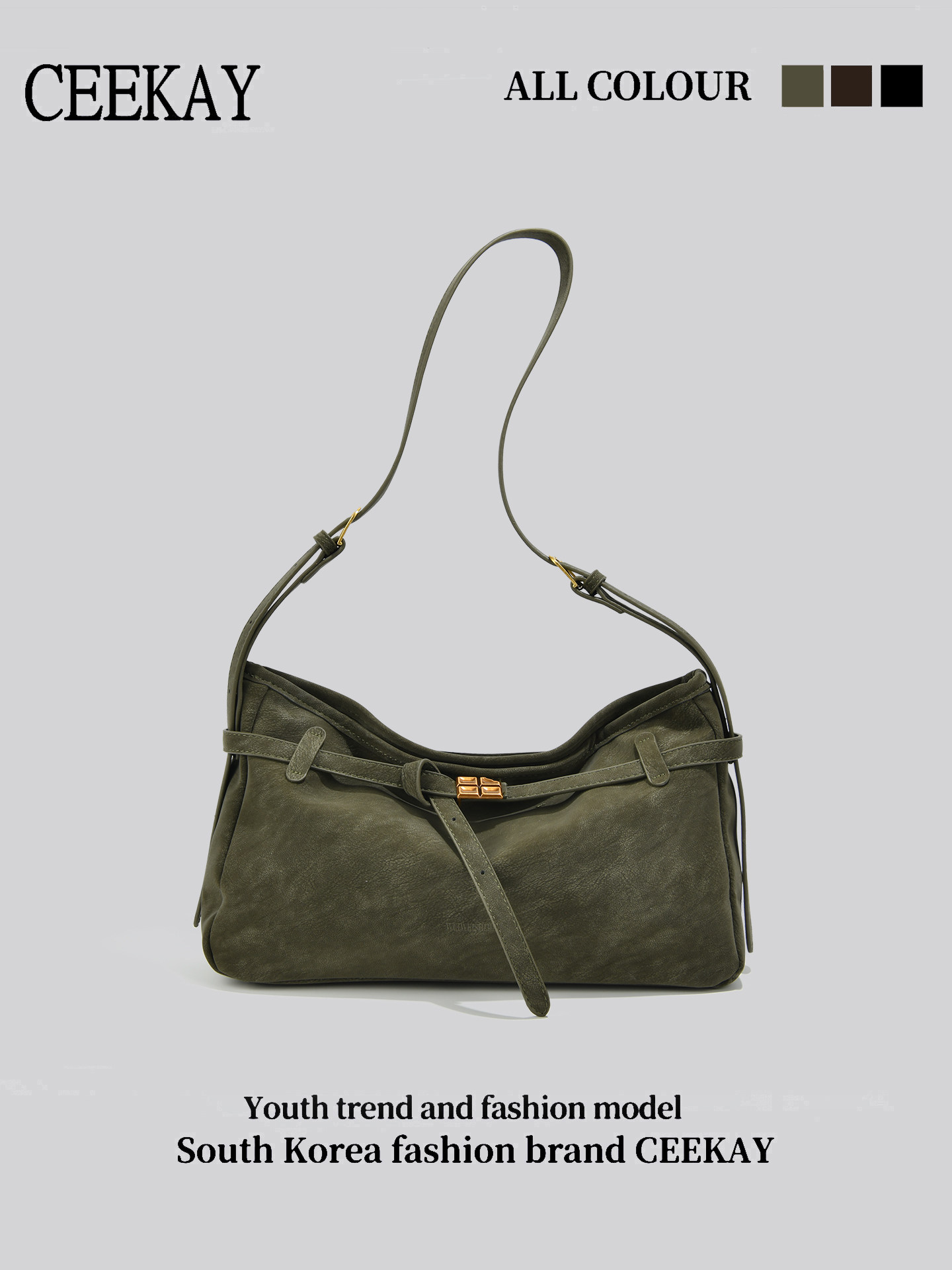 Ceekay Original Design Retro Suede Tote Bag for Women 2025 New High-End Large-Capacity Versatile Crossbody Bag