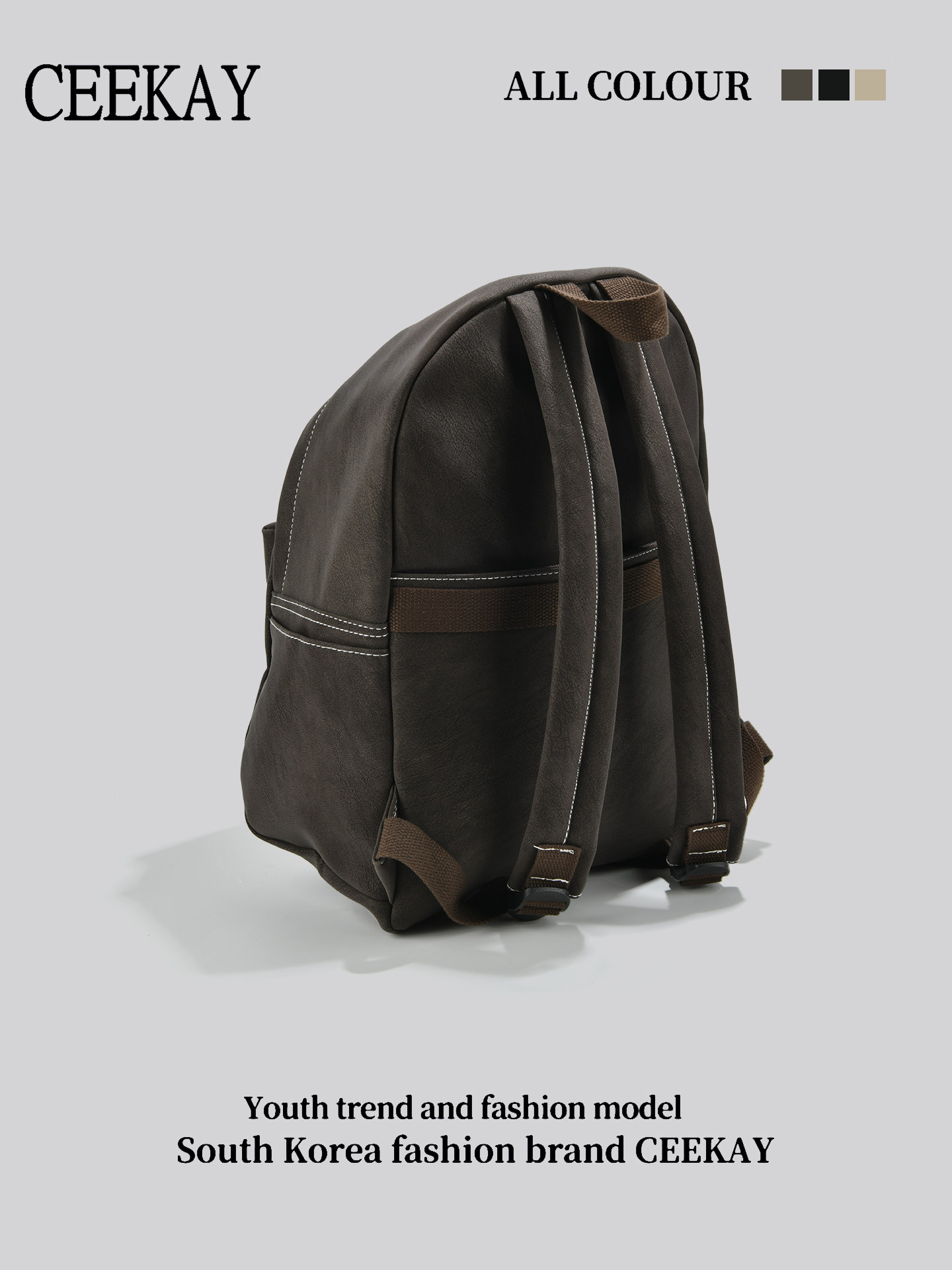 Ceekay Original Design High-End Soft Leather Backpack for Women 2025 New Large-Capacity Commuter Backpack Textured Bag