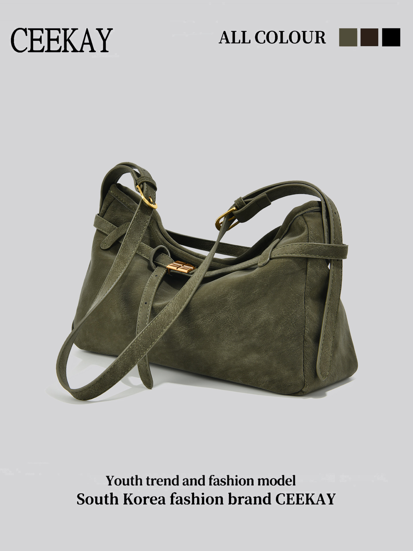 Ceekay Original Design Retro Suede Tote Bag for Women 2025 New High-End Large-Capacity Versatile Crossbody Bag