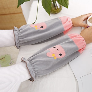 韩版水晶绒可爱袖套防污耐脏