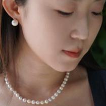 FS Jewelry 18k saltwater mixed color pearl necklace