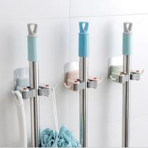Mop rack-free mop adhesive hook toilet wall Wall broom clip strong hook Mount mop clip