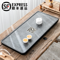 Wu Jinshi tea tray Household simple natural stone tea sea fire whole small tea table Large stone tea tray