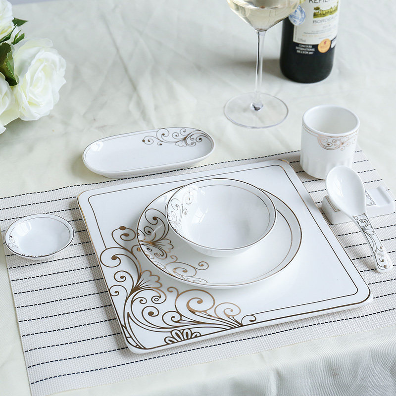 Mouth dish hotel hotel special dishes banquet hotel tableware five-piece set bowl chopsticks set four-piece bowl