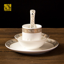 High-end Chinese restaurant tableware set Private club dining set High-end Chinese New Chinese luxury
