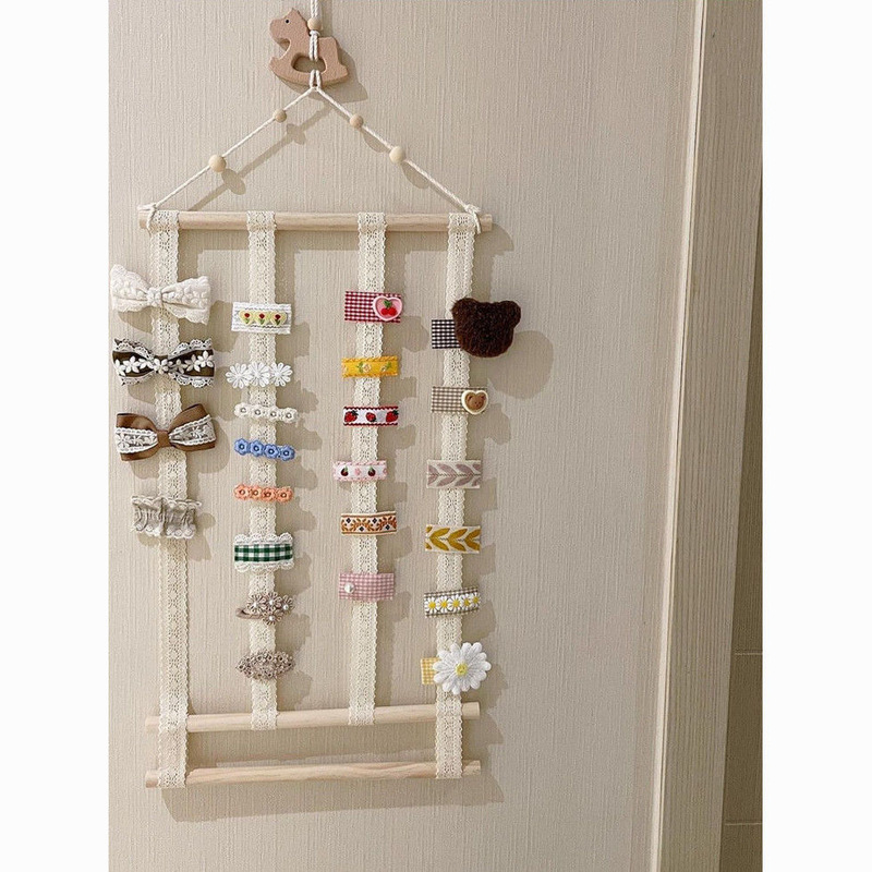 Children's Hairpin Storage, Girls' Hair Accessories, Headbands, Hair Clips, Storage Organizer, Wall-Mounted Jewelry Display Rack