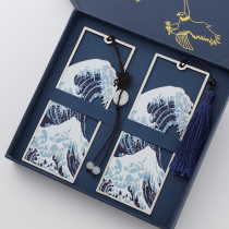 (Kanagawa Surfing) lettering custom ancient gifts creative metal bookmarks classical Chinese style gifts