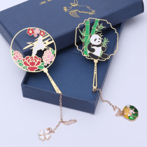 Ancient style fan tassel metal bookmarks Creative students use classical Chinese style handmade gifts lettering customization