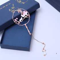 Cat flowers classical Chinese style creative metal bookmarks students with lettering custom gift gift diy