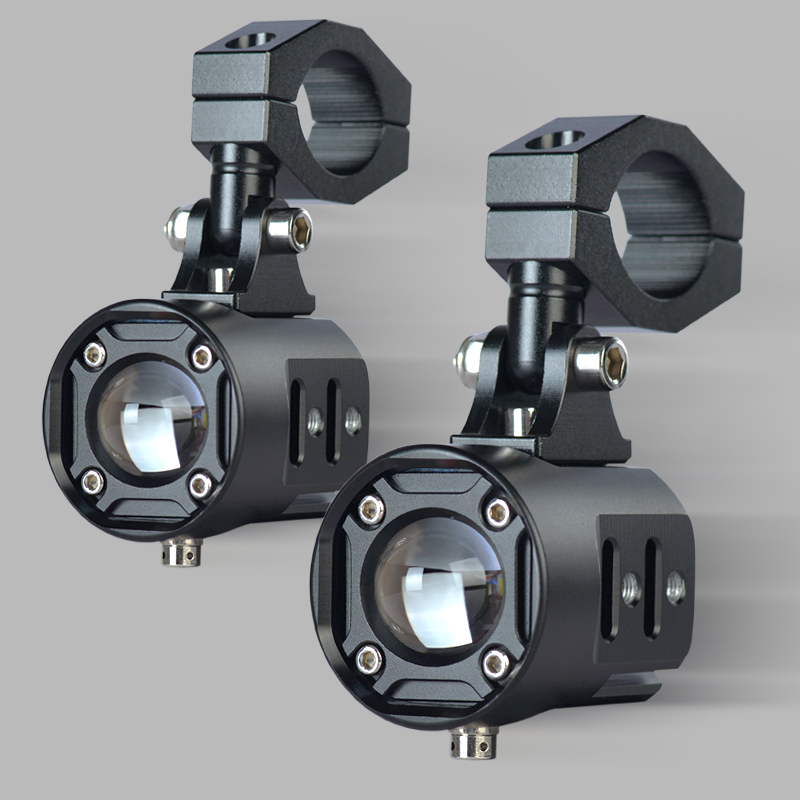 オートバイスポットライト隠しレンズ近距離と遠距離黄色と白の光LEDヘッドライト防水超明るい舗装ワイヤレススイッチ