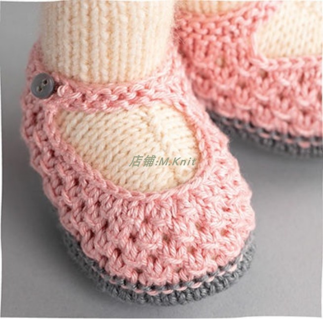 Doll hollow shoes Mknit stick needle wool knitting doll illustration plain text tutorial explanation