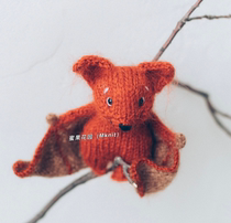 Halloween bat pure text illustration honey garden stick and needle doll knitting instructions tutorial