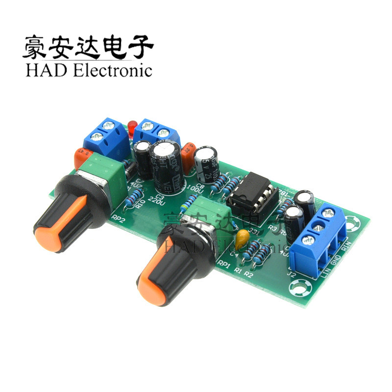 单电源12V超重低音炮前级板hifi低通滤波器前置电路非功放音响箱