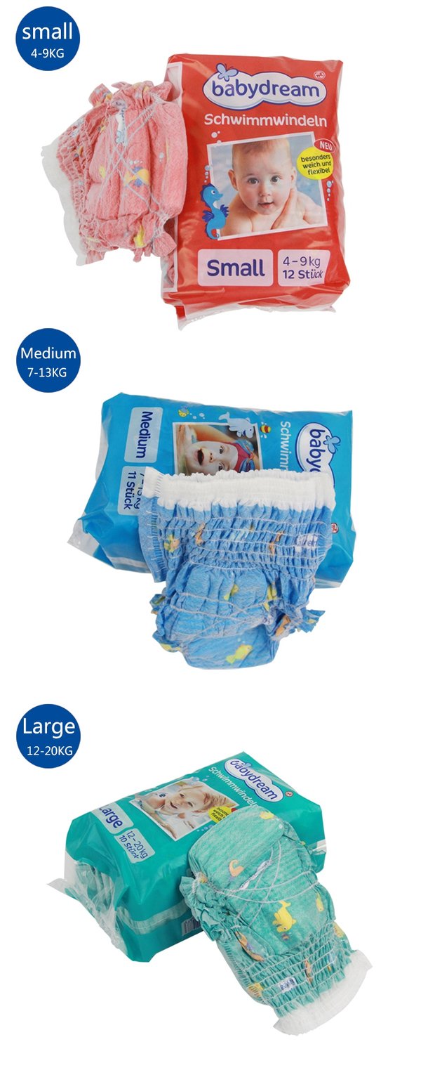 Đức chính hãng Babydream bơi bé kéo quần mỏng thấm nước tã giấy tã M mã bỉm bobby size m