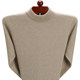 Ordos half turtleneck thickened 100% cashmere sweater men's knitted woolen sweater middle-aged round neck sweater outfit dad outfits