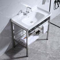Wash basin Middle side basin floor balcony basin basin one-body forming Basin semi-embedded washbasin