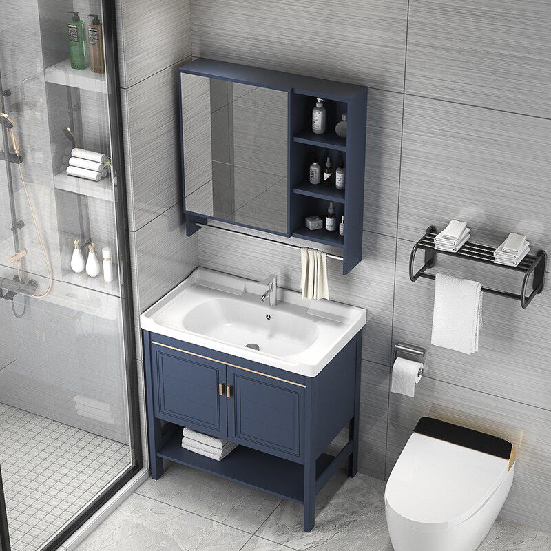 Space Aluminum Washbasin Washbasin Basin Balcony Pool Bathroom Cabinet Combination Basin Simple Combination Bathroom Modern Cabinet